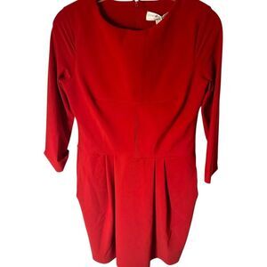 Christies A Porter size 10/ Euro 42 Shape Dress Knee Length Classic Preppy Rosso